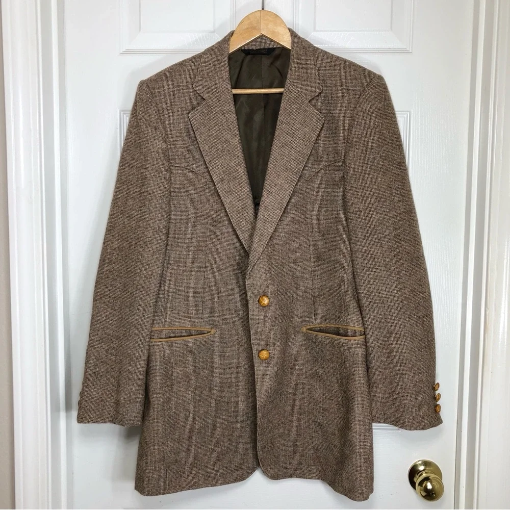 FIORAVANTI Design For Brookfield 90s Wool‎ Sports Coat Tweed Blazer Jacket 40R